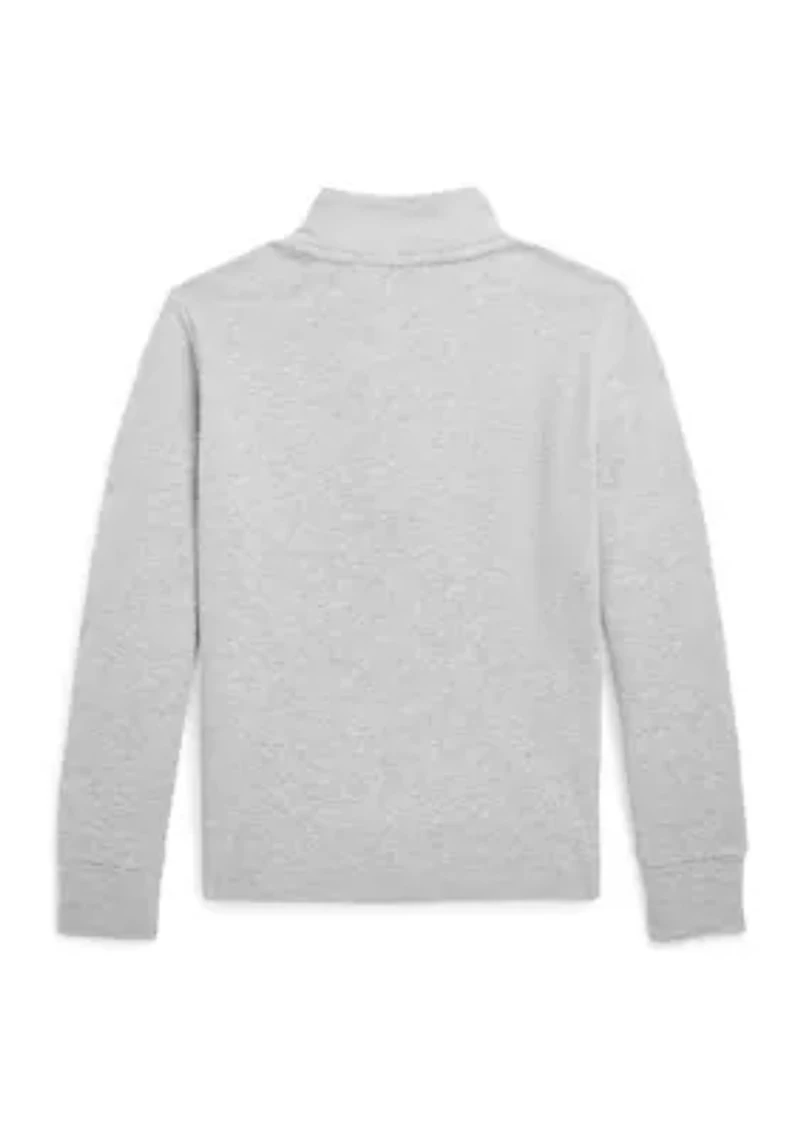 Boys - Cotton Interlock Quarter-Zip Pullover