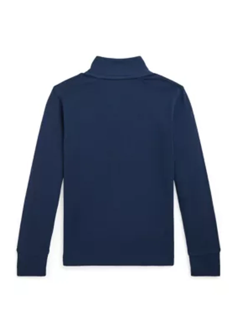 Boys 2-7 Cotton Interlock Quarter-Zip Pullover