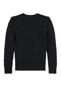 Boys 8-20 Cable Knit Cotton Sweater