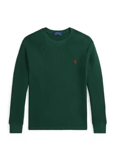 Boys 4-7 Waffle Knit Cotton Long Sleeve T-Shirt
