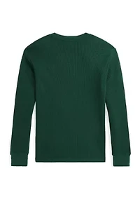 Boys 4-7 Waffle Knit Cotton Long Sleeve T-Shirt