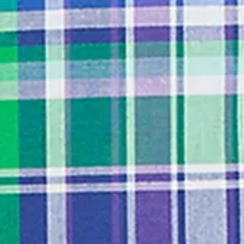 Boys 2-7 Plaid Cotton Poplin Short-Sleeve Shirt