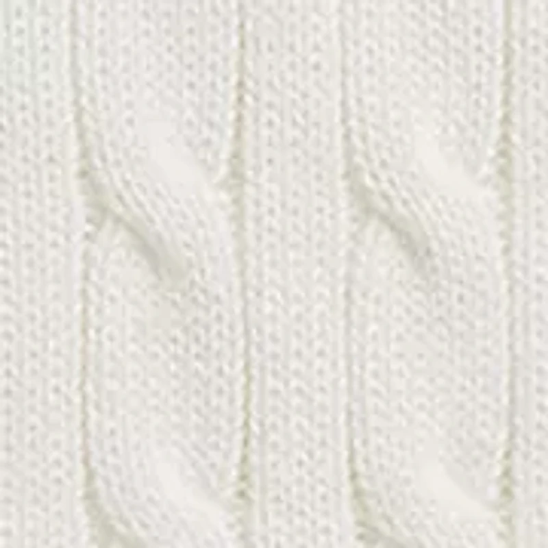 Boys 8-20 Cable-Knit Cotton Polo Sweater