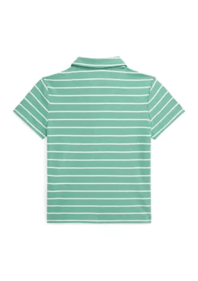 Boys - Striped Cotton-Linen Polo Shirt