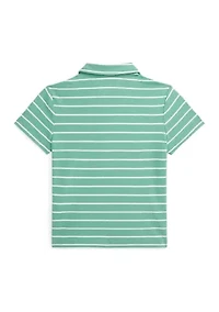 Boys - Striped Cotton-Linen Polo Shirt