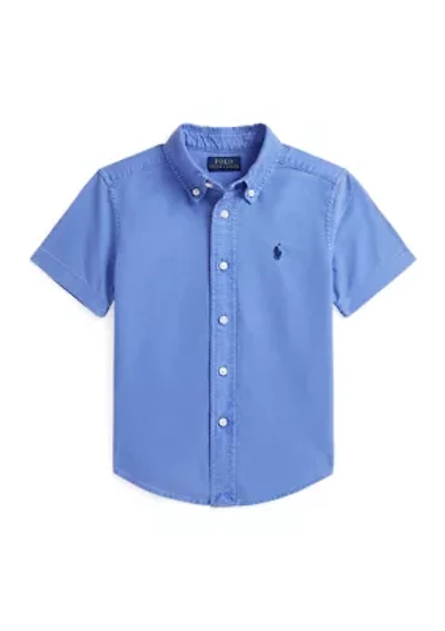 Boys 2-7 Cotton Oxford Short Sleeve Shirt