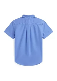 Boys 2-7 Cotton Oxford Short Sleeve Shirt