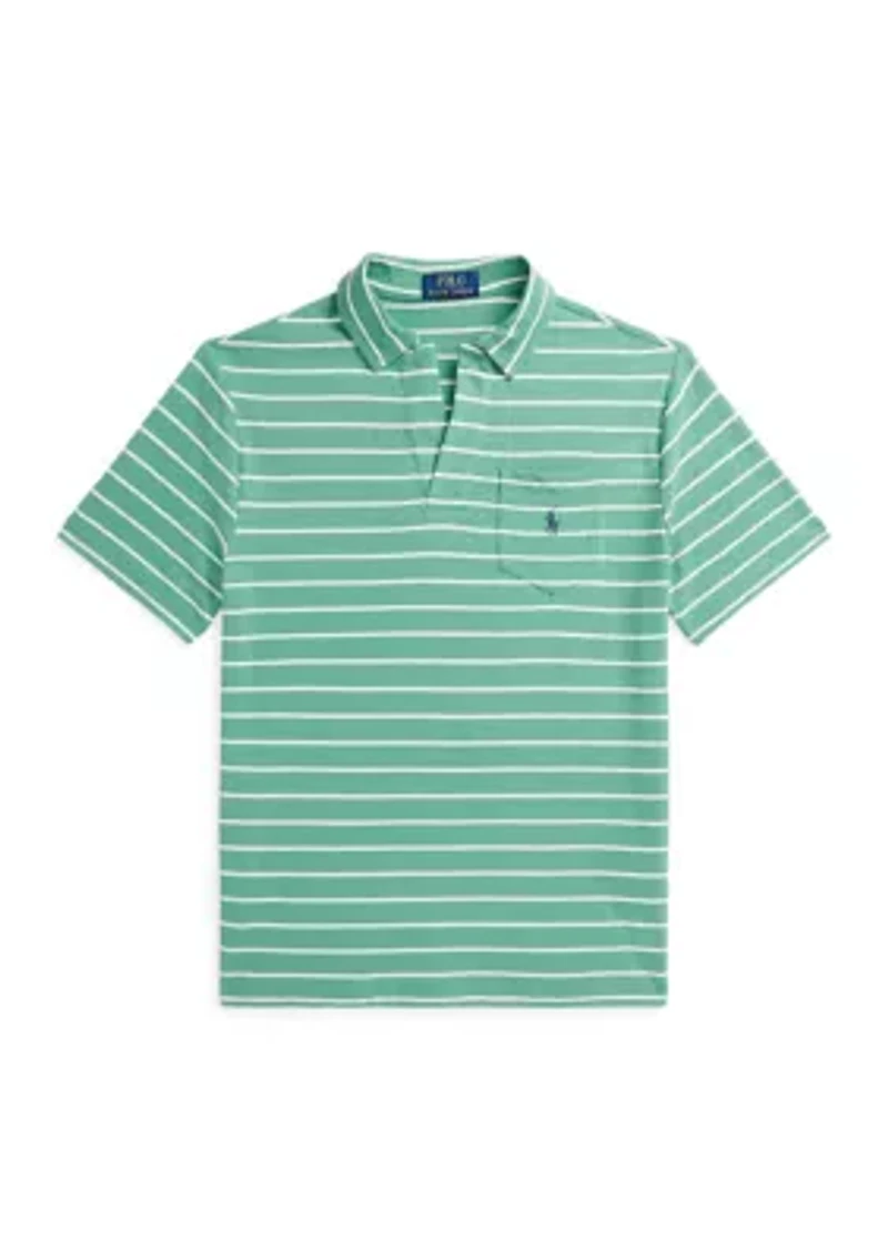 Boys 8-20 Striped Cotton-Linen Polo Shirt