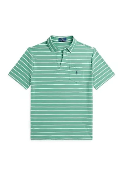 Boys 8-20 Striped Cotton-Linen Polo Shirt
