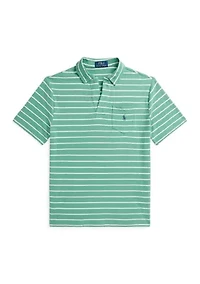 Boys 8-20 Striped Cotton-Linen Polo Shirt