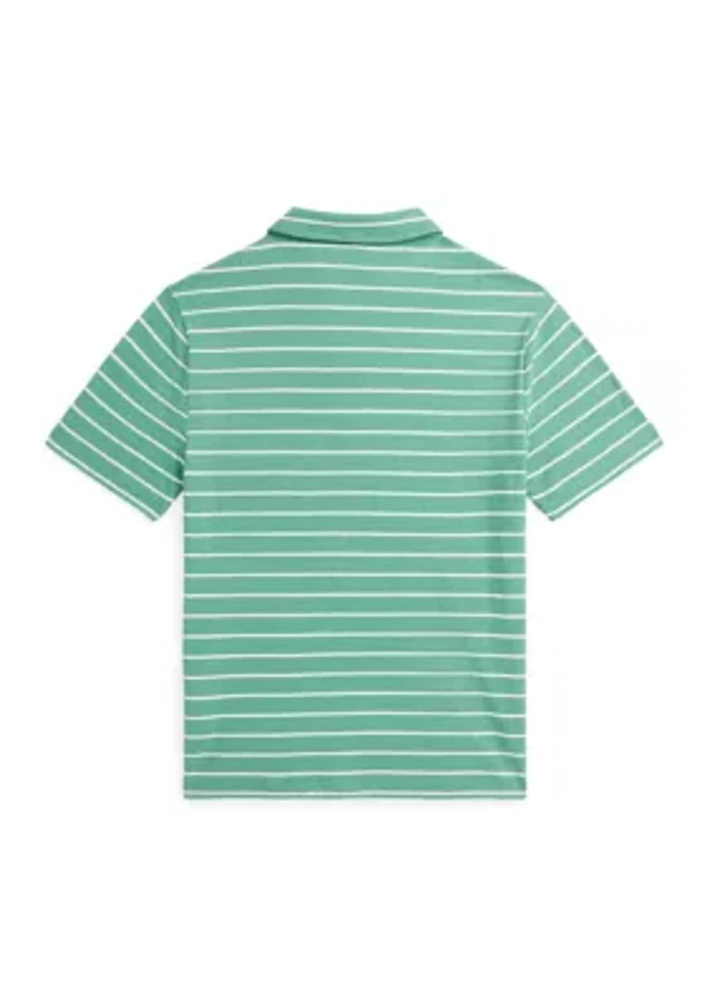 Boys - Striped Cotton-Linen Polo Shirt