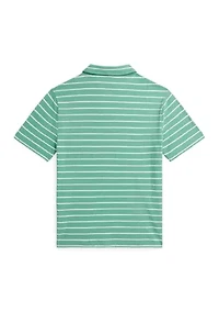 Boys 8-20 Striped Cotton-Linen Polo Shirt