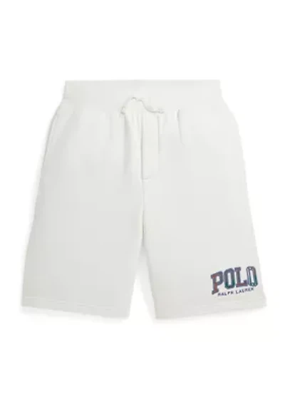 Boys 8-20 Madras Logo Fleece Shorts
