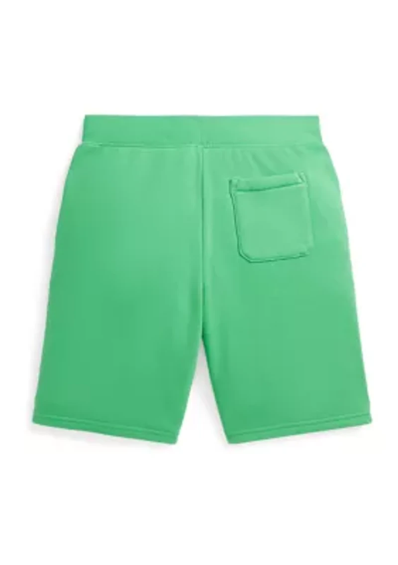 Boys 8-20 Madras Logo Fleece Shorts