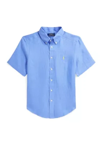 Boys 8-20 Linen Short Sleeve Shirt