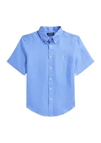 Boys 8-20 Linen Short Sleeve Shirt