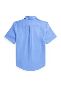 Boys 8-20 Linen Short Sleeve Shirt
