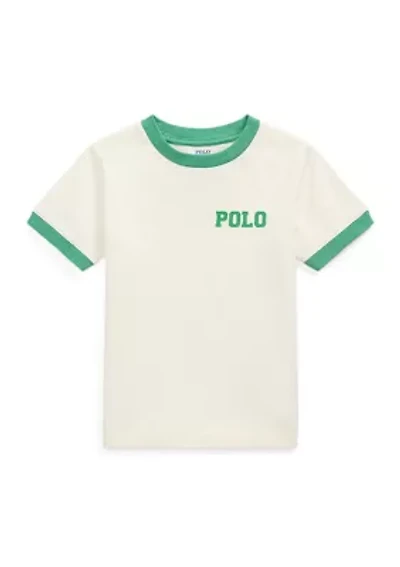 Boys - Logo Cotton Jersey Ringer T-Shirt