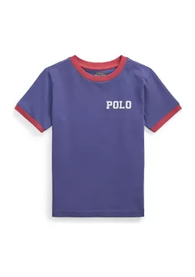 Boys - Logo Cotton Jersey Ringer T-Shirt