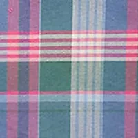 Boys 8-20 Plaid Cotton Oxford Short-Sleeve Shirt