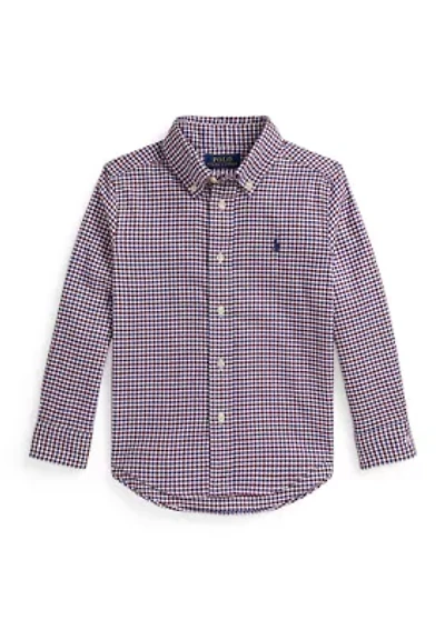 Boys 2-7 Gingham Performance Canvas Shirt