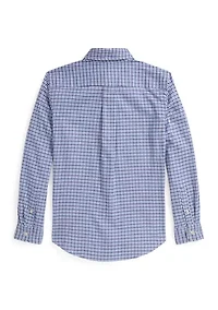 Boys 8-20 Gingham Performance Canvas Shirt