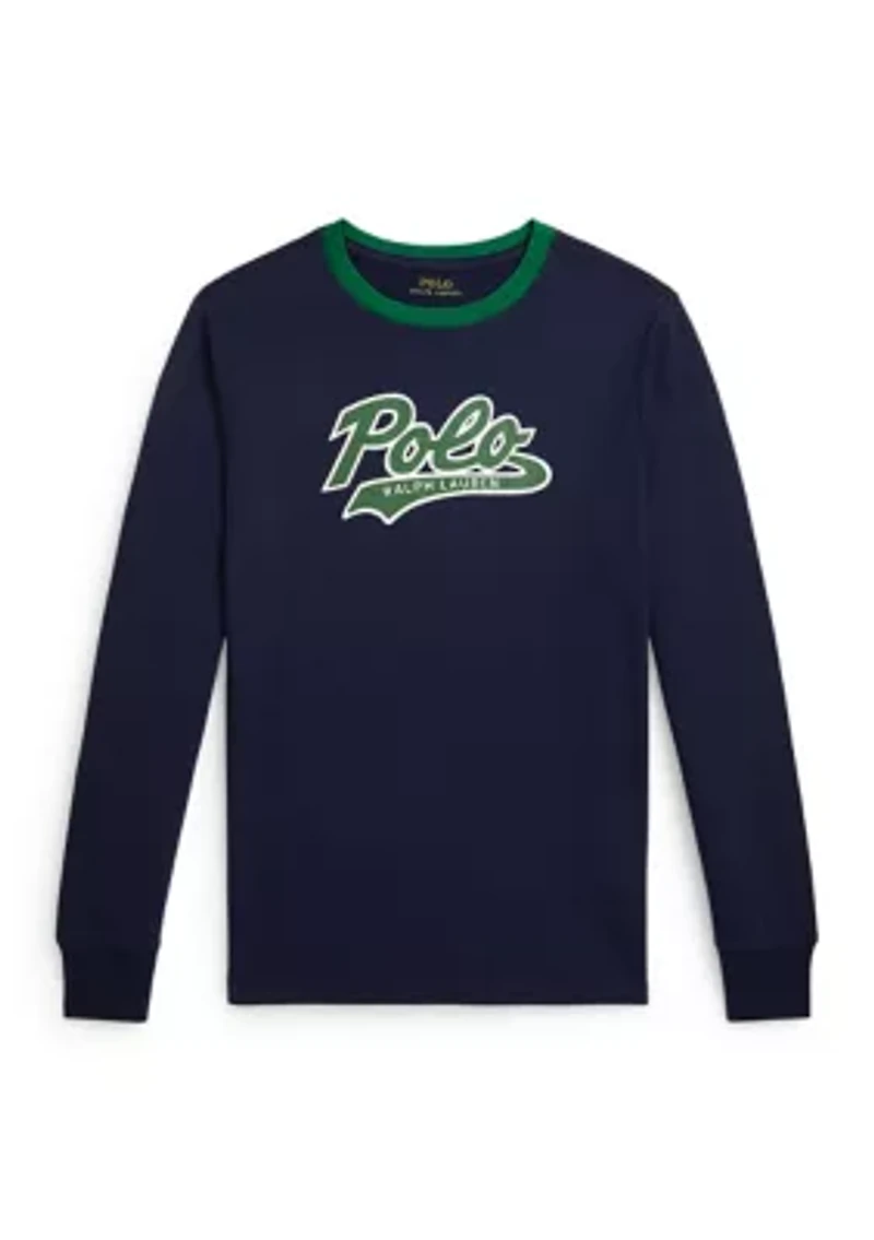Boys 8-20 Logo Cotton Long-Sleeve Tee