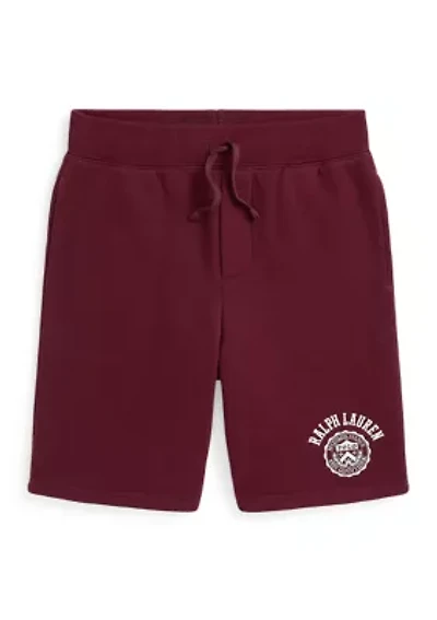 Boys 8-20 Logo Crest Fleece Shorts
