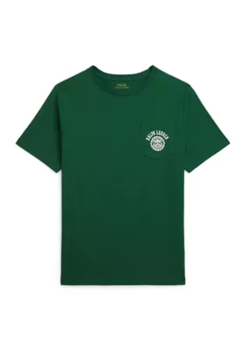 Boys 8-20 Logo Cotton Jersey Pocket Tee
