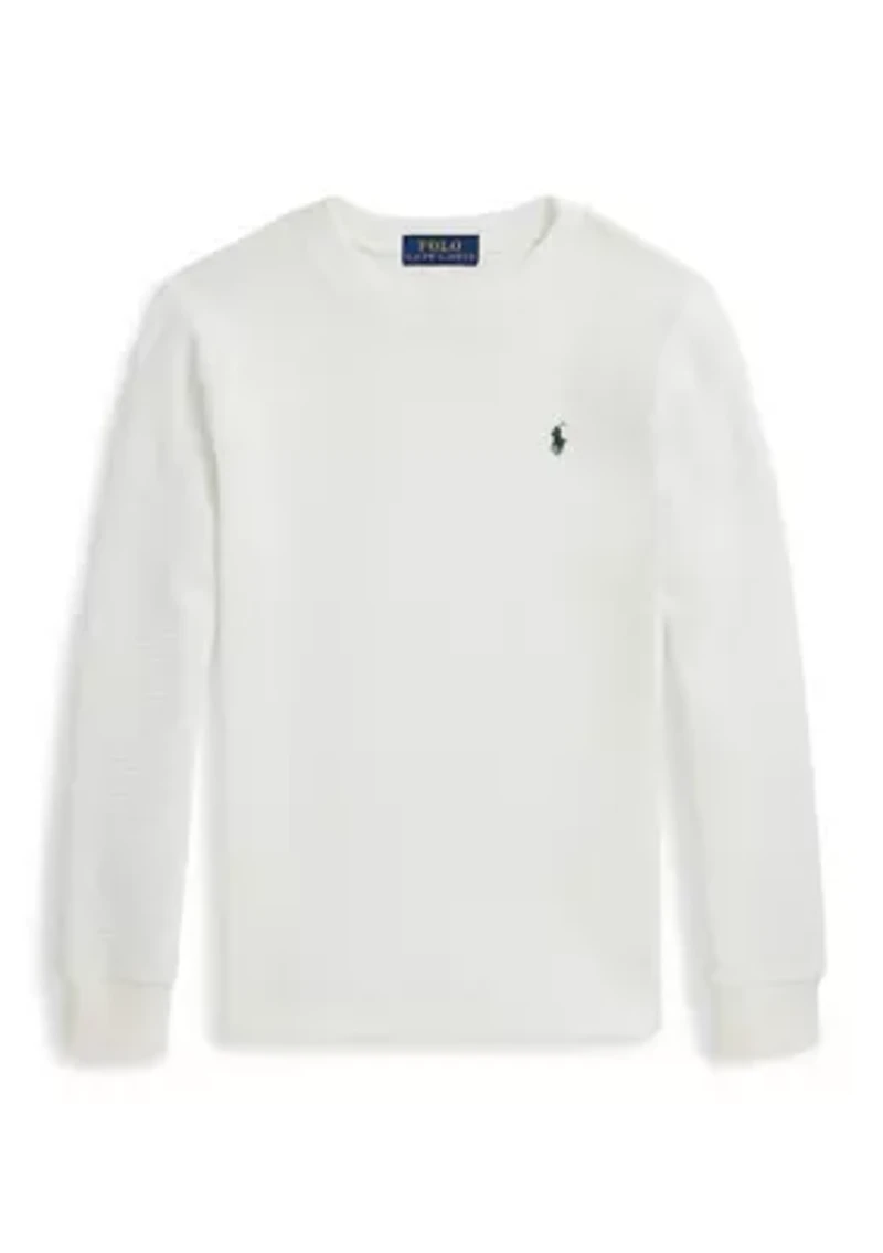 Boys 2-7 Waffle-Knit Cotton Long-Sleeve T-Shirt