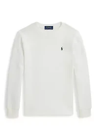 Boys 2-7 Waffle-Knit Cotton Long-Sleeve T-Shirt