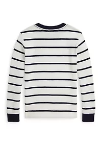 Boys 2-7 Striped Waffle Cotton Long-Sleeve T-Shirt