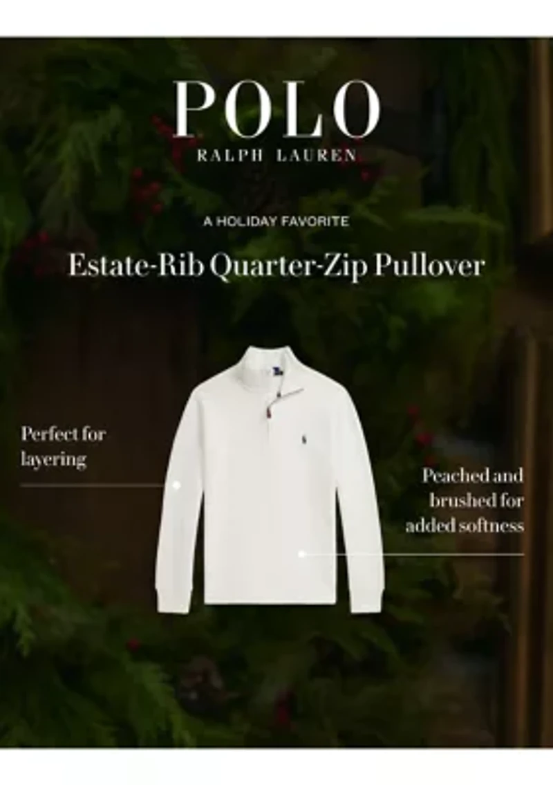 Boys 8-20 Estate-Rib Quarter-Zip Pullover