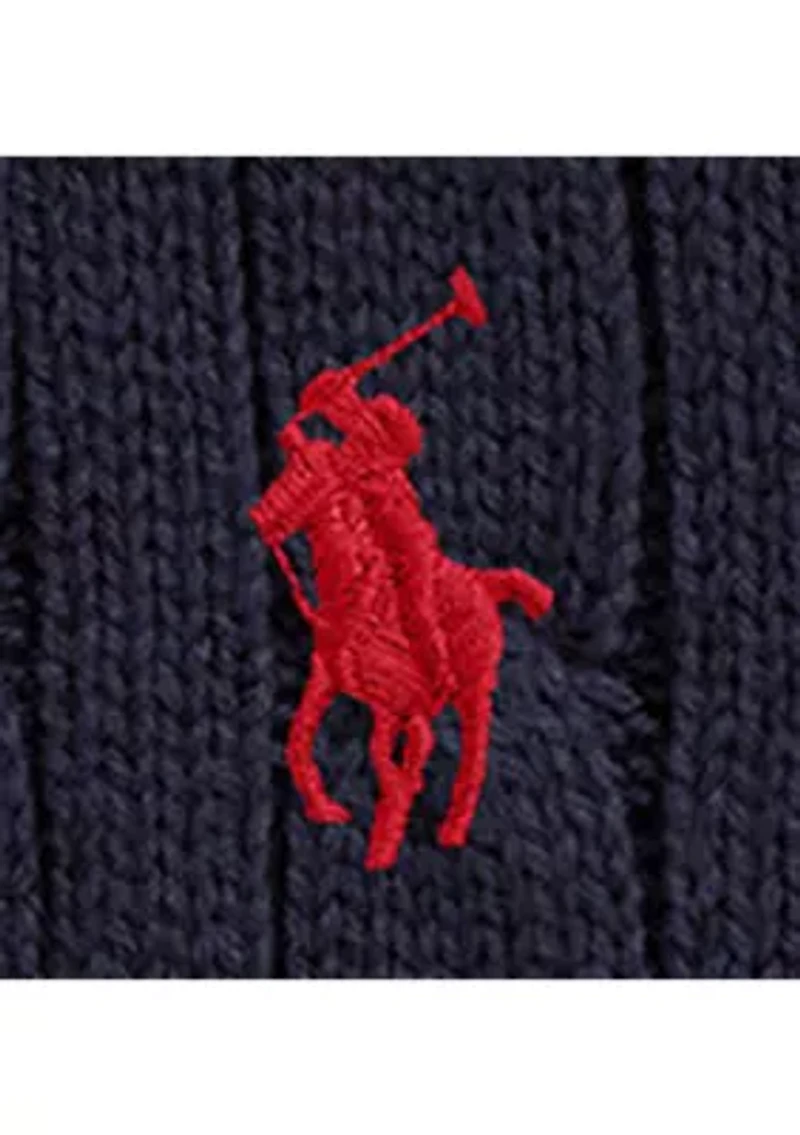 Boys - Cable-Knit Cotton Full-Zip Sweater