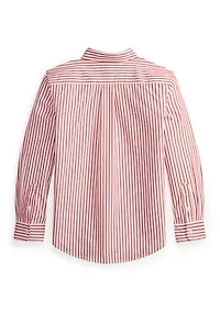 Boys 8-20 Plaid Cotton Poplin Shirt