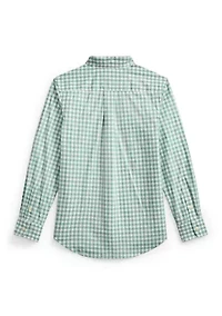 Boys 8-20 Plaid Cotton Poplin Shirt