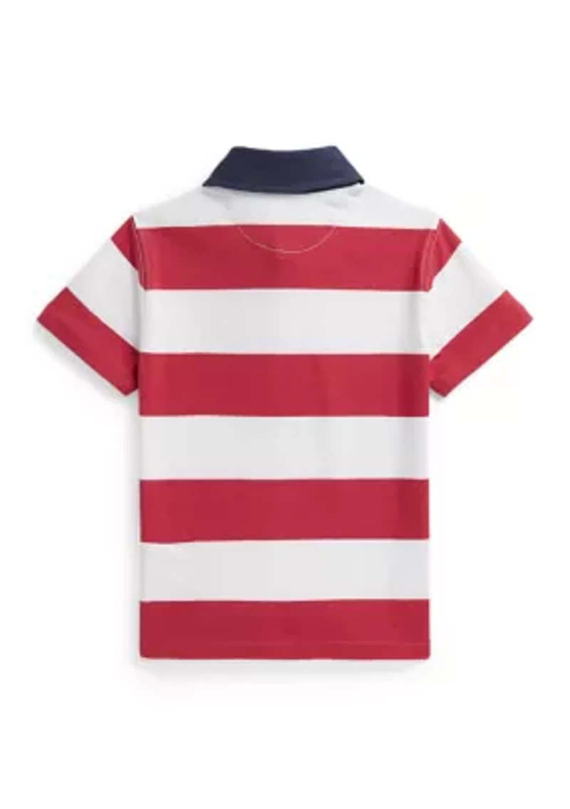 Boys 2-7 Striped Cotton Short-Sleeve Rugby Shirt