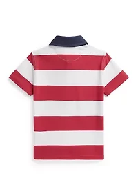 Boys 2-7 Striped Cotton Short-Sleeve Rugby Shirt
