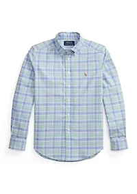 Boys 8-20 Plaid Performance Oxford Shirt