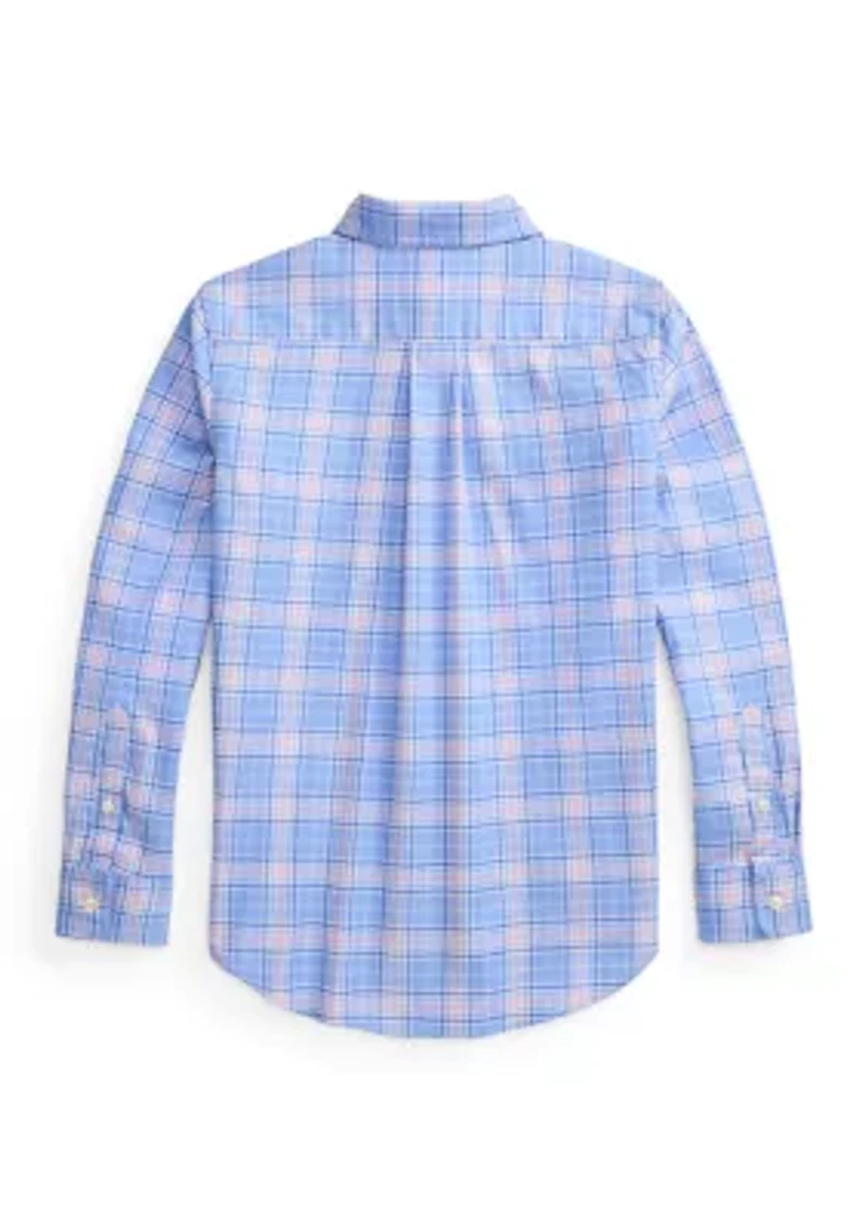 Boys 8-20 Plaid Performance Oxford Shirt