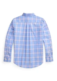Boys 8-20 Plaid Performance Oxford Shirt