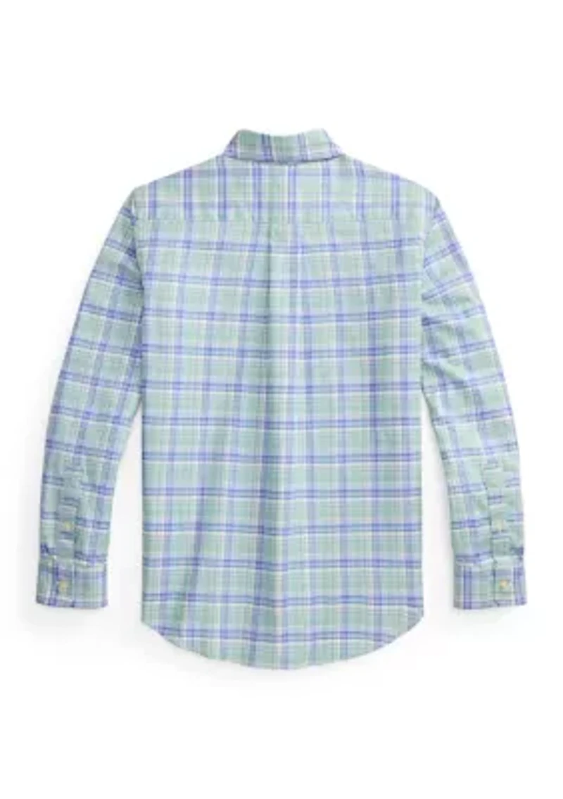 Boys 8-20 Plaid Performance Oxford Shirt