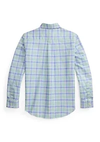 Boys 8-20 Plaid Performance Oxford Shirt