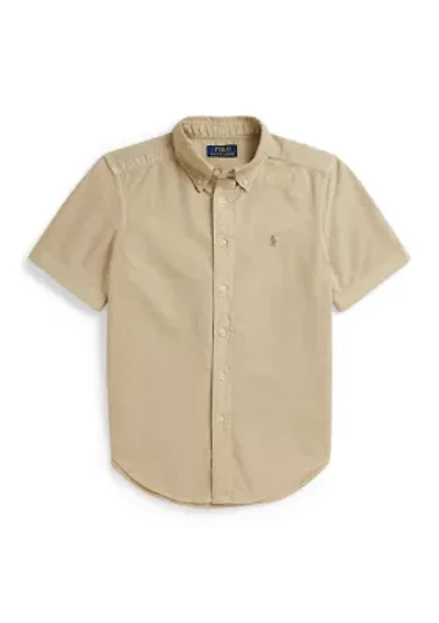 Boys 8-20 Garment-Dyed Cotton Oxford Shirt