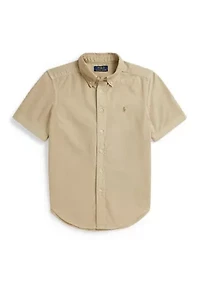 Boys 8-20 Garment-Dyed Cotton Oxford Shirt