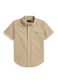 Boys 2-7 Garment-Dyed Cotton Oxford Shirt