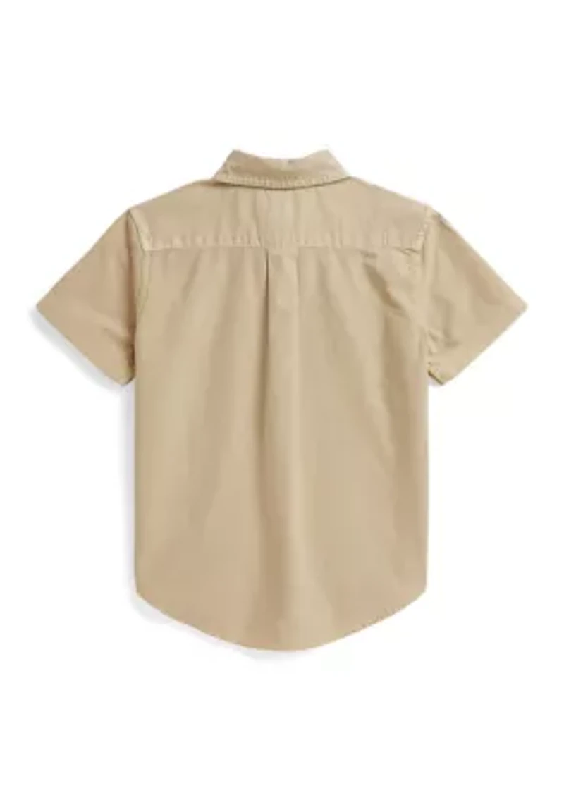 Boys 2-7 Garment-Dyed Cotton Oxford Shirt