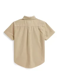 Boys 2-7 Garment-Dyed Cotton Oxford Shirt