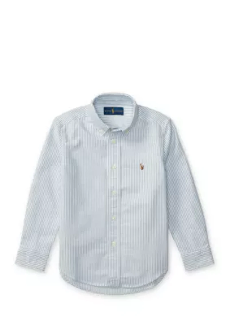 Boys 2-7 Striped Cotton Oxford Shirt