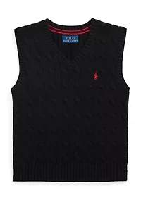 Boys 2-7 Cable-Knit Cotton Sweater Vest